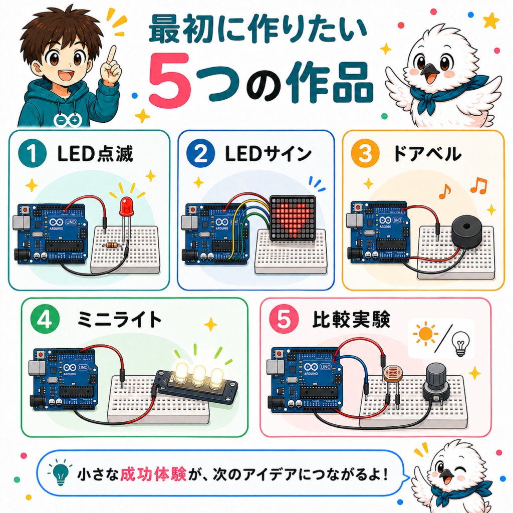 電子工作初心者が最初に作りたい簡単な作品5選