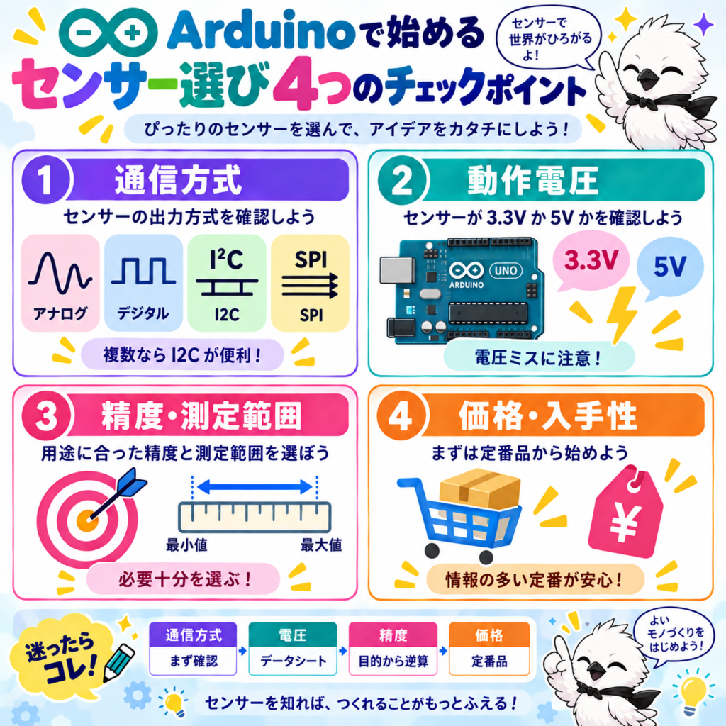 Arduinoセンサー選びで確認したい4つのチェックポイント
