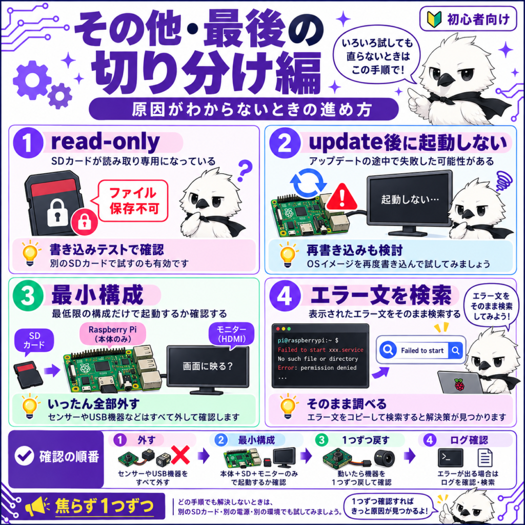 Raspberry Piの原因不明トラブルを最小構成で切り分ける方法